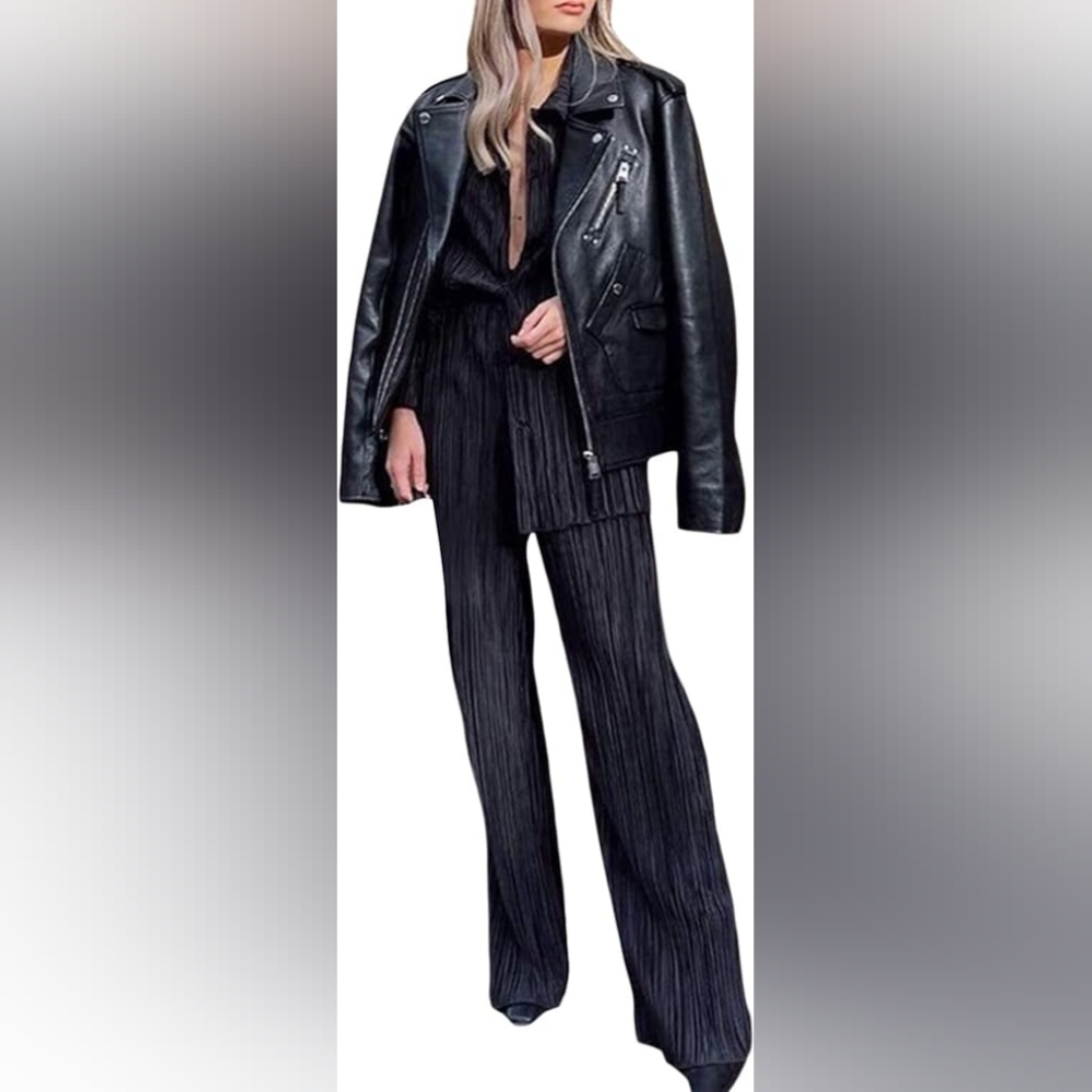 2 Piece Plisse Lounge Set